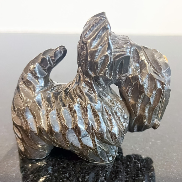 Artesania Rinconada 3in Black Scottie Scottish Terrier Dog Figurine Pottery - Picture 5 of 8